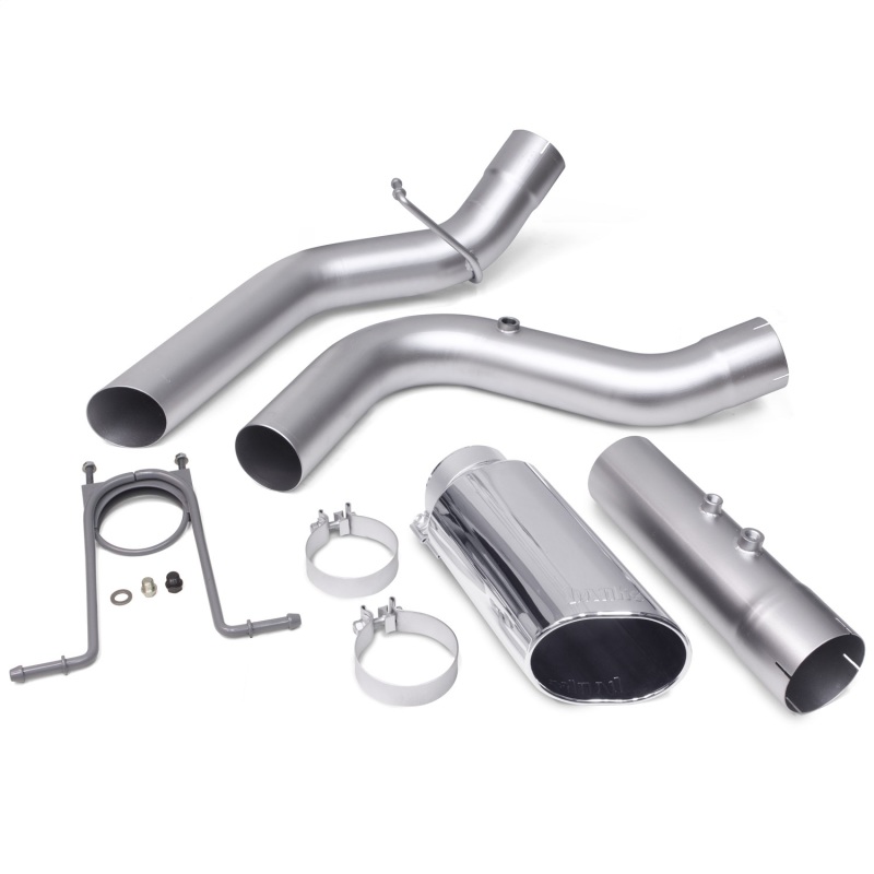 GMC Sierra 3500 Performance Exhaust - Single Rear Exit - Banks Power - Monster Exhaust System with Chrome SideKick Tip - Chrome - `17-`19